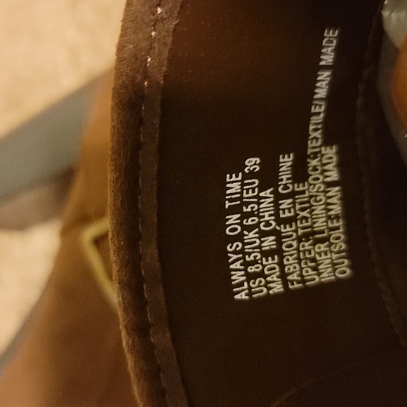 Knee high faux brown suede boot - Picture 5 of 5